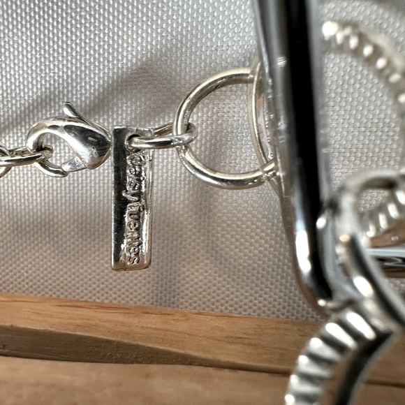 Daisy Fuentes Womens Silver Tone Link Chain Necklace Textured Long Bold 17.5” - Picture 3 of 10